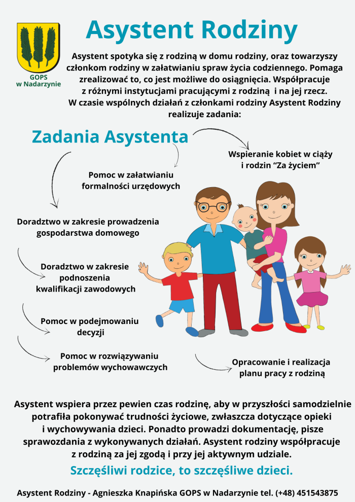 plakat informacyjny "Asystent rodziny"