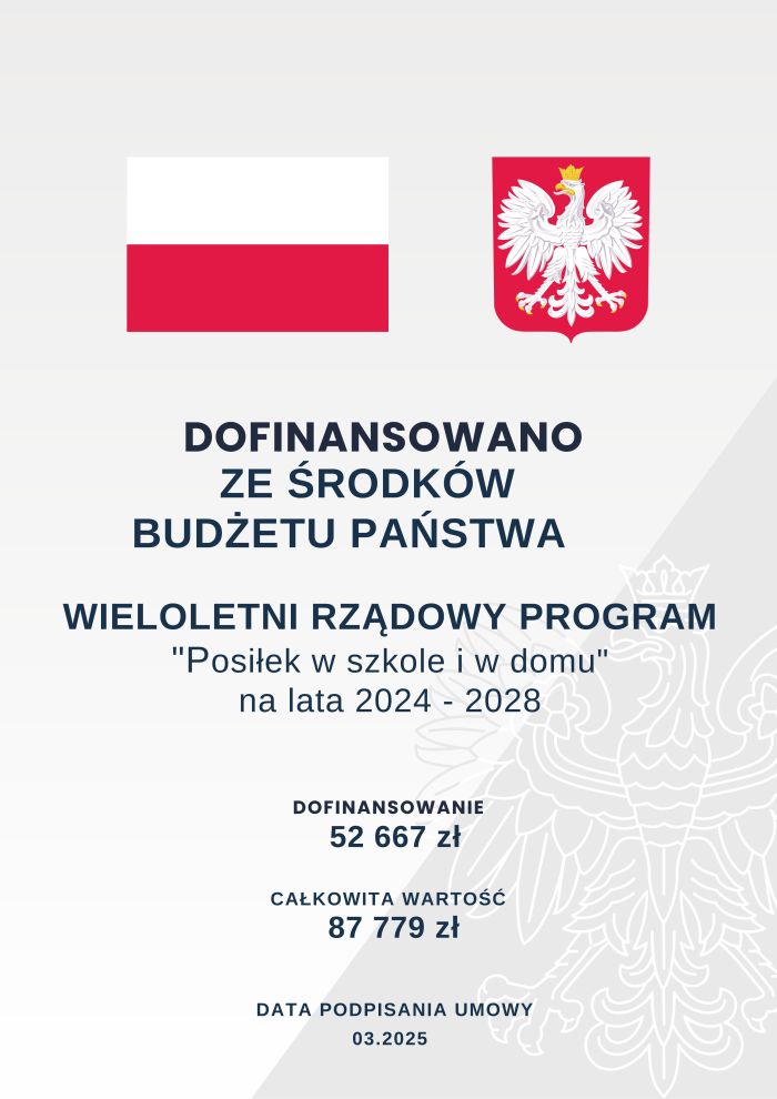 plakat Programu Posiłek w Domu i Szkole