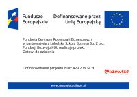 informacja o dofinansowaniu przez UE