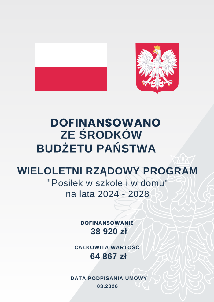plakat Programu Posiłek w Domu i Szkole