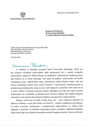 Życzenia Wojewody Mazowieckiego