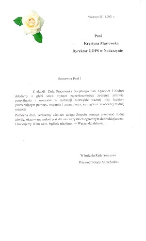 Życzenia z okazji Dnia Pracownika Socjalnego