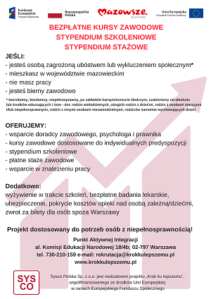 Projekt aktywizacji społeczno-zawodowej "Krok ku lepszemu"